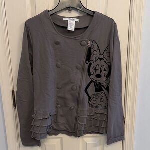 Gray Jacket with Cartoon Character Design